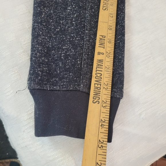 Marc Anthony black speckled zip up jacket funnel collar ribbed cuffs bottom L - Picture 7 of 7